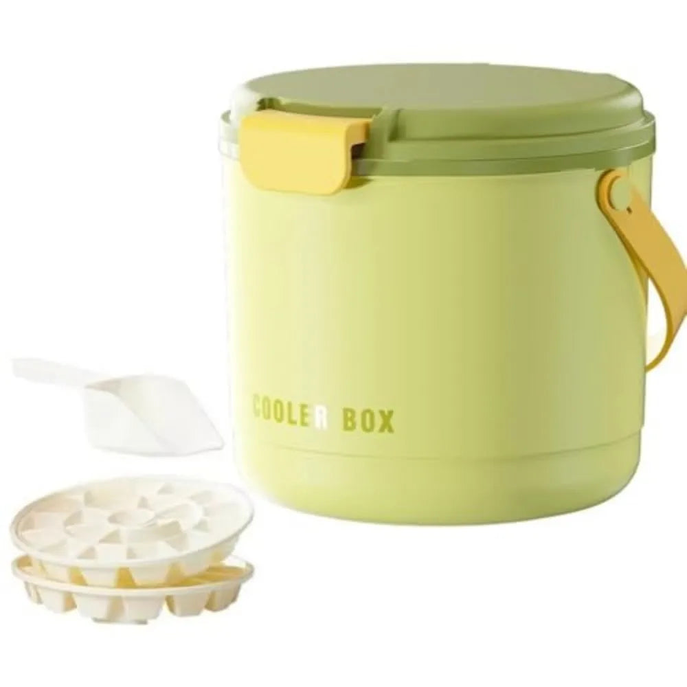 Reusable Ice Cube Tray With Lid And Storage Bin