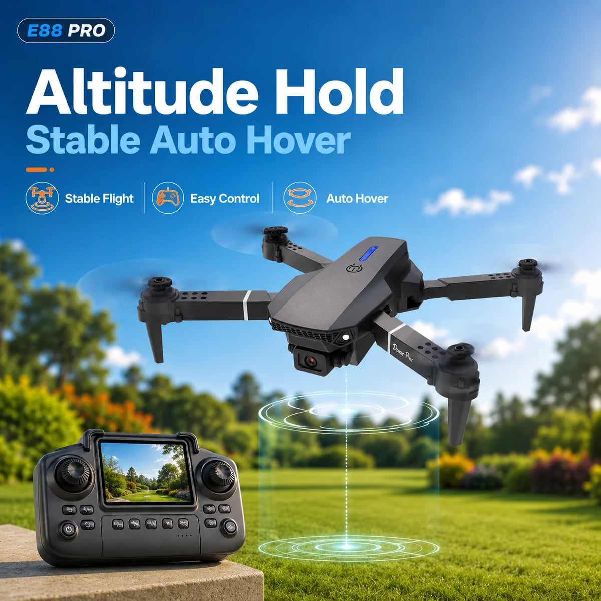 ZNLYRION Foldable FPV Drone With Dual Camera And Screen Remote