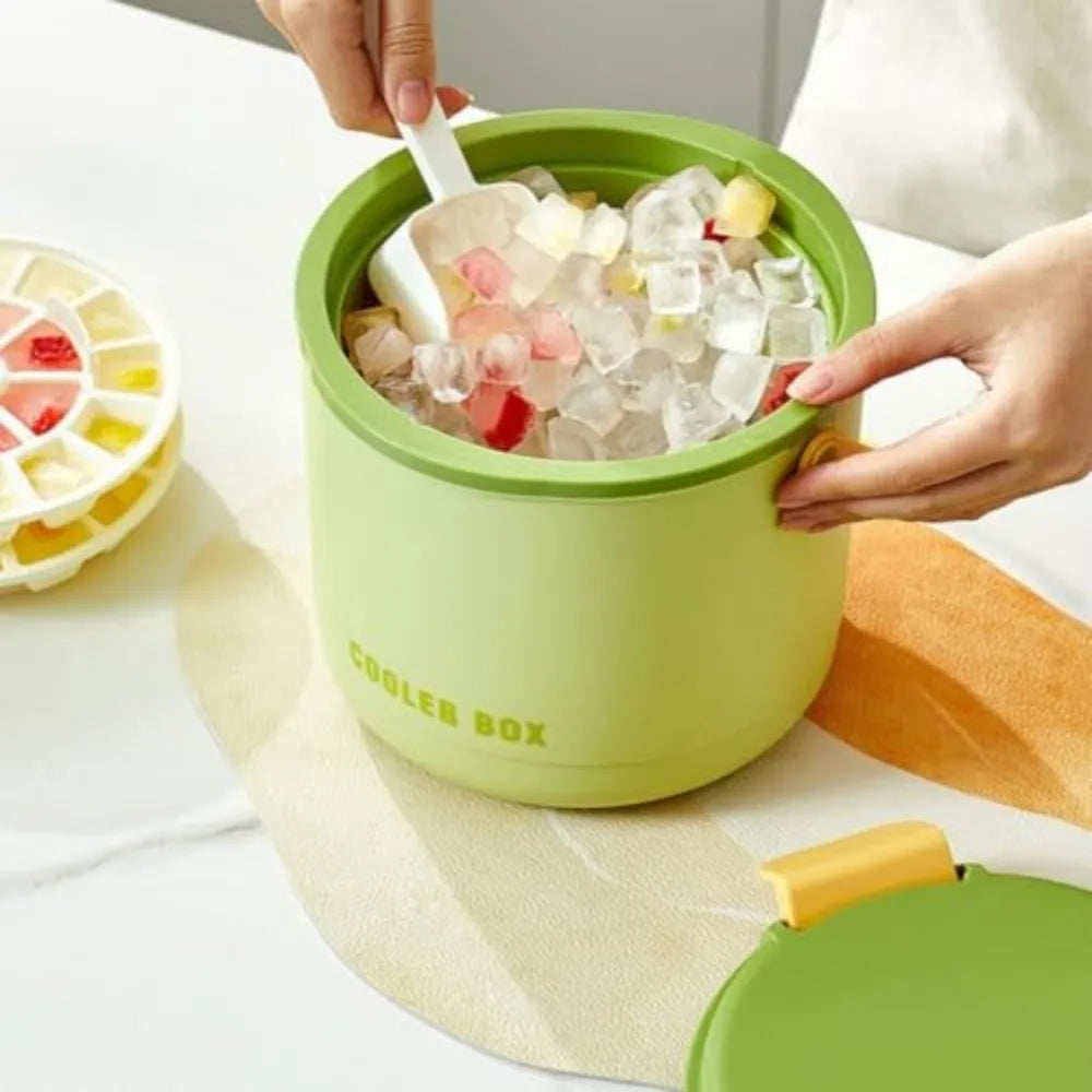 Reusable Ice Cube Tray With Lid And Storage Bin