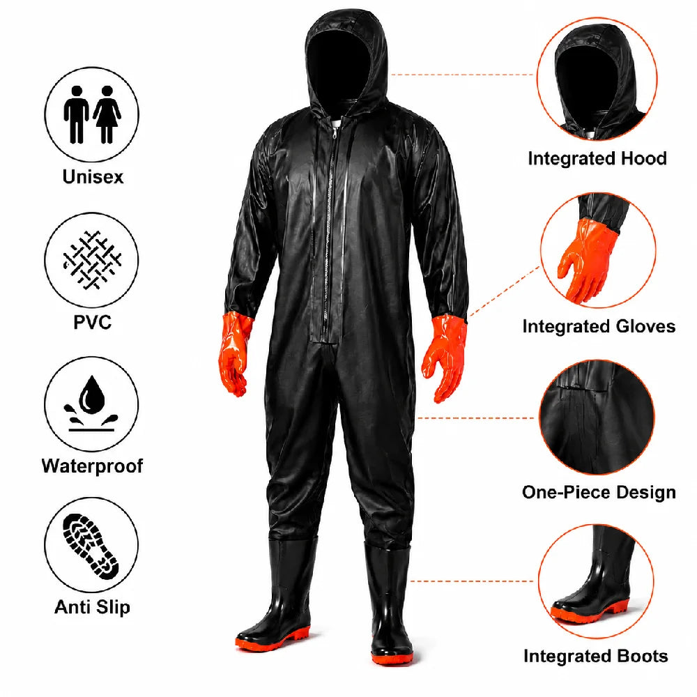 Night Cat Heavy Duty Waterproof Bootfoot Fishing Waders