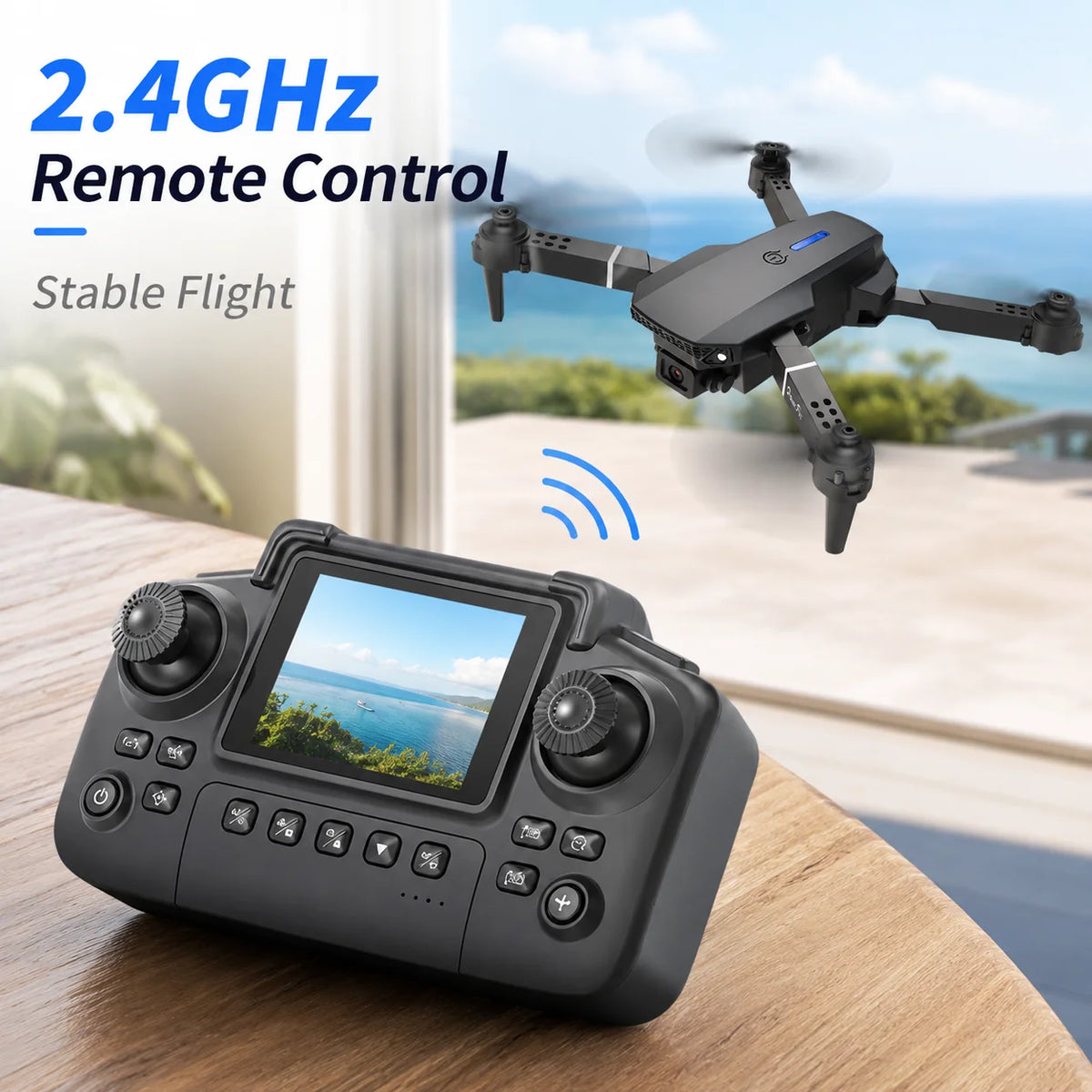 ZNLYRION Foldable FPV Drone With Dual Camera And Screen Remote
