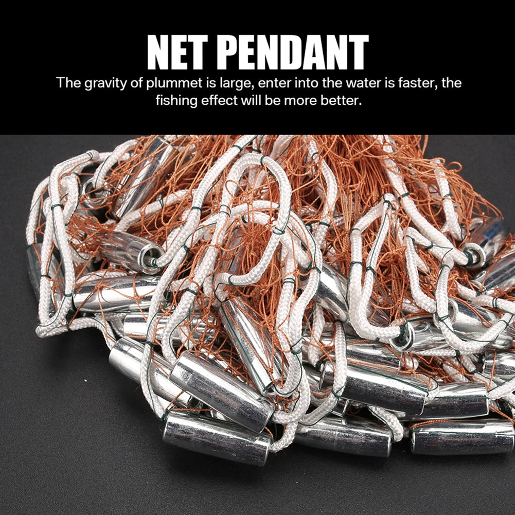 Saltwater And Freshwater Fishing Cast Net With Heavy Sinkers