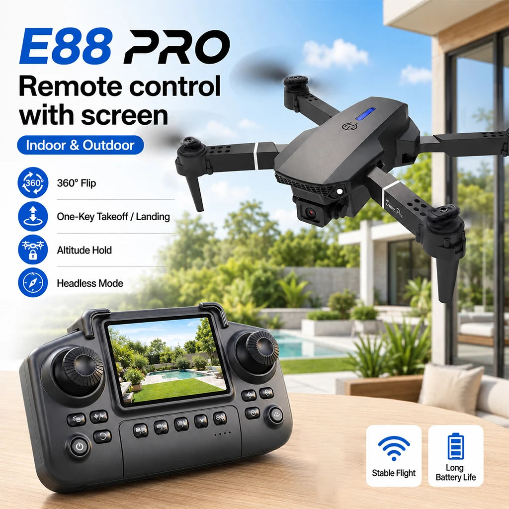 ZNLYRION Foldable FPV Drone With Dual Camera And Screen Remote