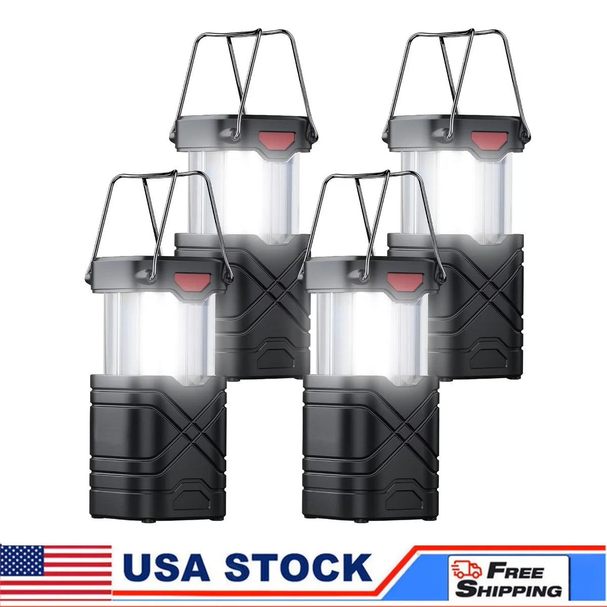 Rechargeable Solar Camping Lantern With LED Flashlight