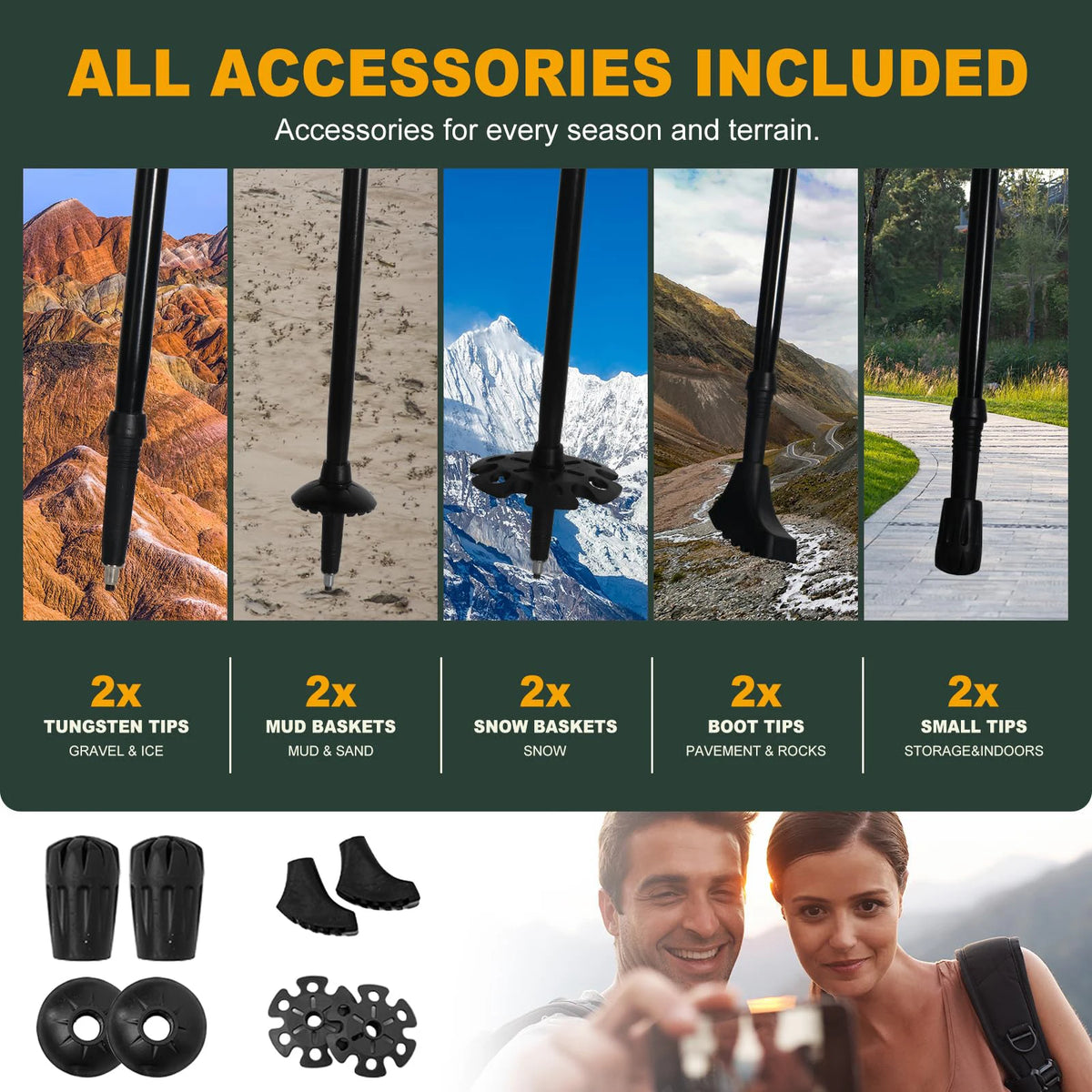 Ultralight Aluminum Alloy Trekking Pole for Hiking and Mountaineering