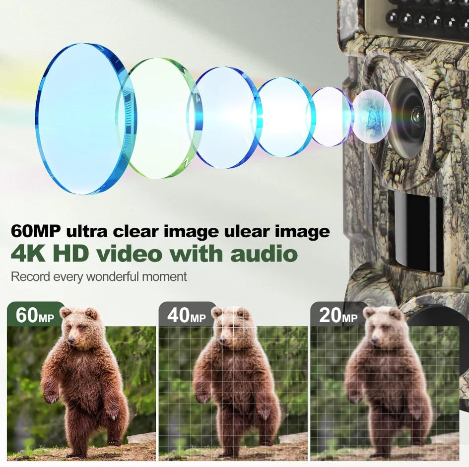 4K Wildlife Trail Camera With Night Vision And Motion Detection