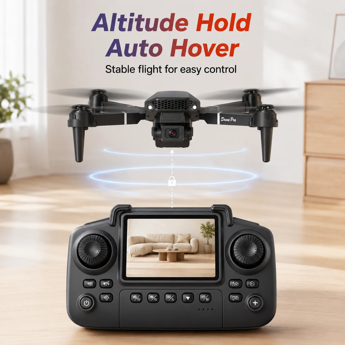 ZNLYRION Foldable FPV Drone With Dual Camera And Screen Remote