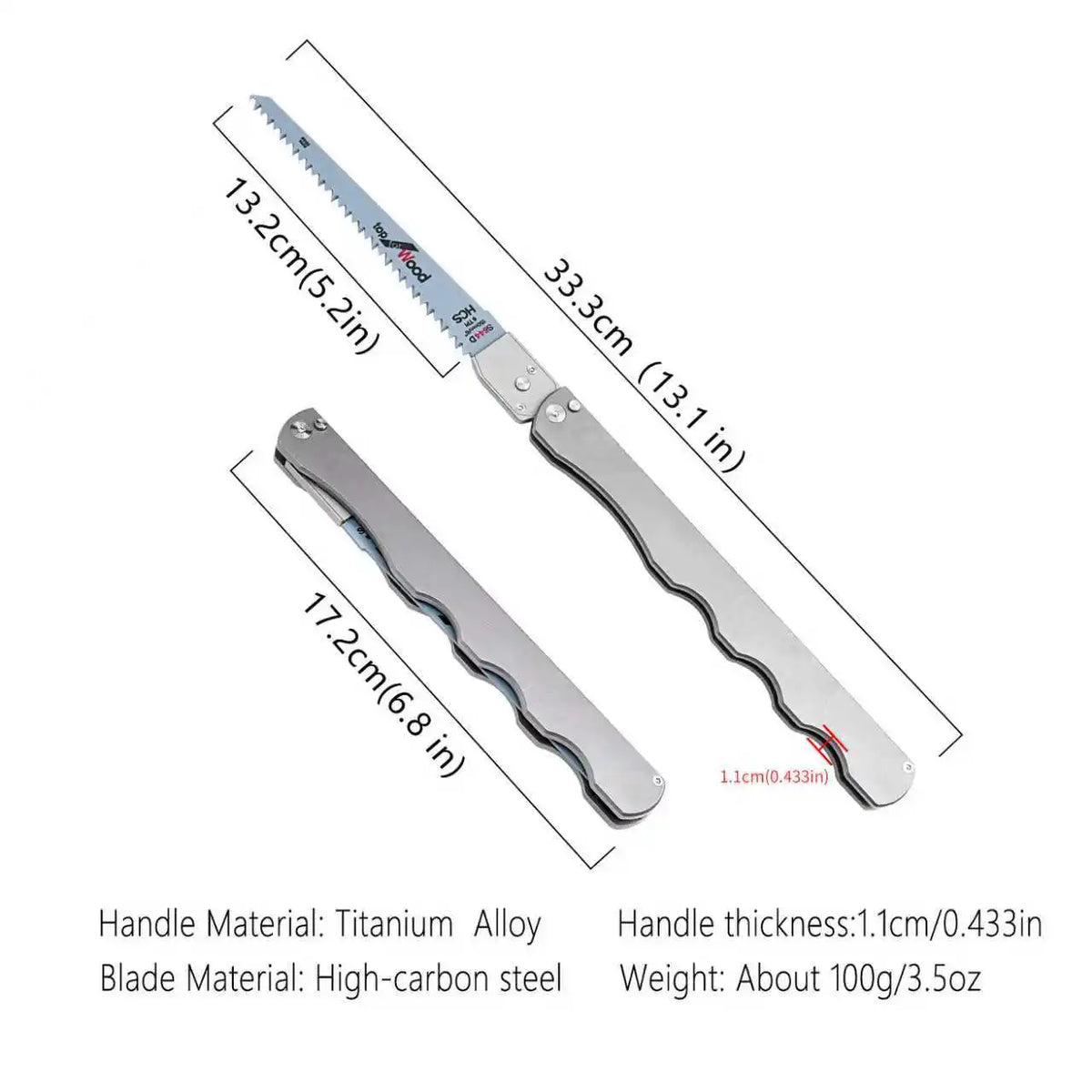 Titanium Alloy Utility Knife Saw And Outdoor Multi Tool Set