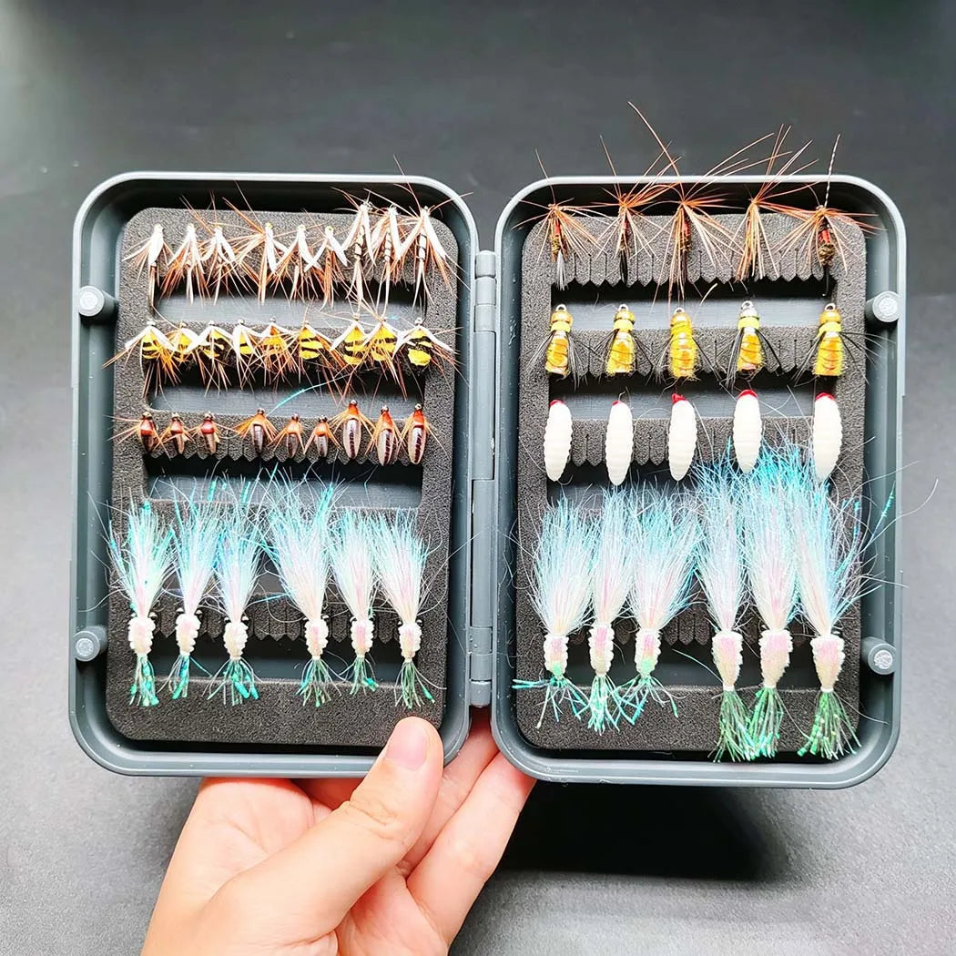 Fly Fishing Flies for Trout and Salmon Dry Wet Nymphs