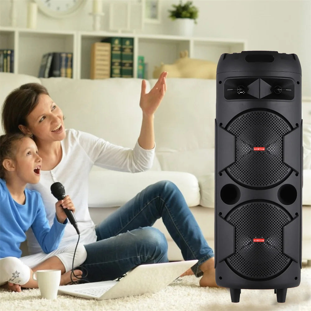 CURUK Portable Bluetooth Party Speaker With Bass And RGB Lights