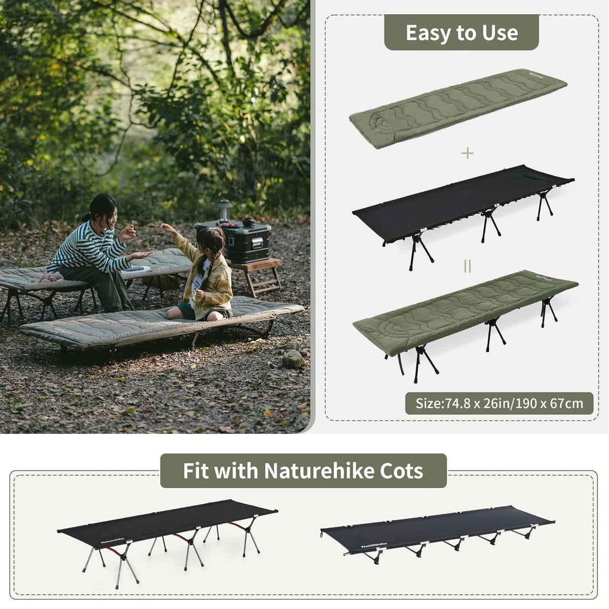Naturehike Camping Mattress Topper Portable Sleeping Pad for Outdoor Use