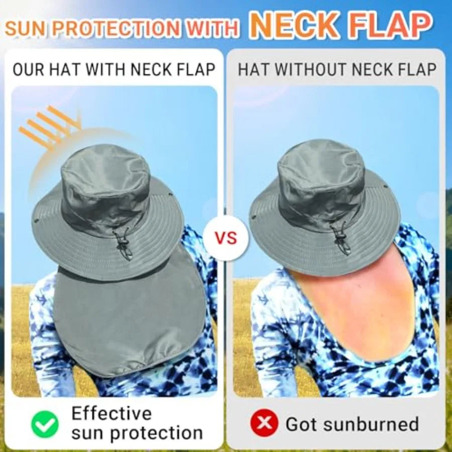Wide Brim Sun Bucket Hat With UPF 50 UV Protection