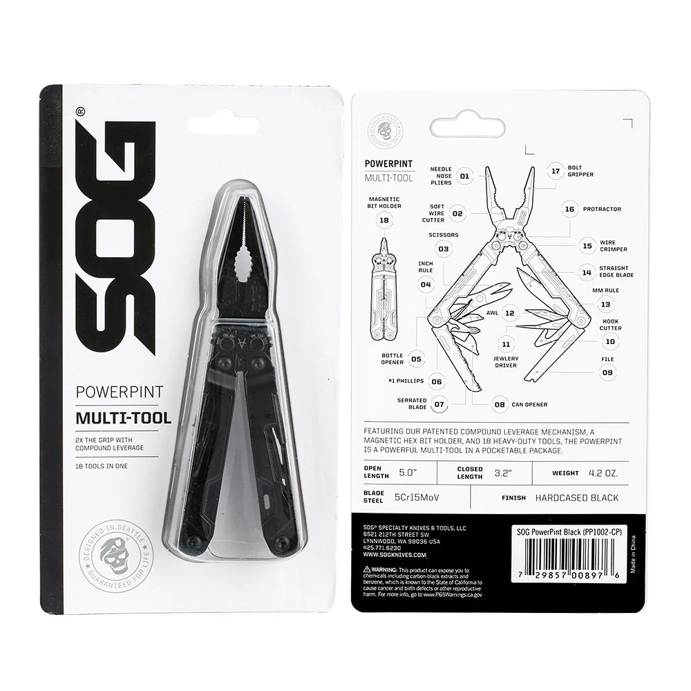 SOG PowerPint 18 In 1 Stainless Steel Multi Tool