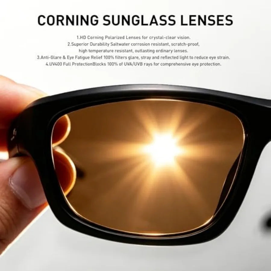 Polarized UV400 Sunglasses With Anti Glare Scratch Resistant Lenses
