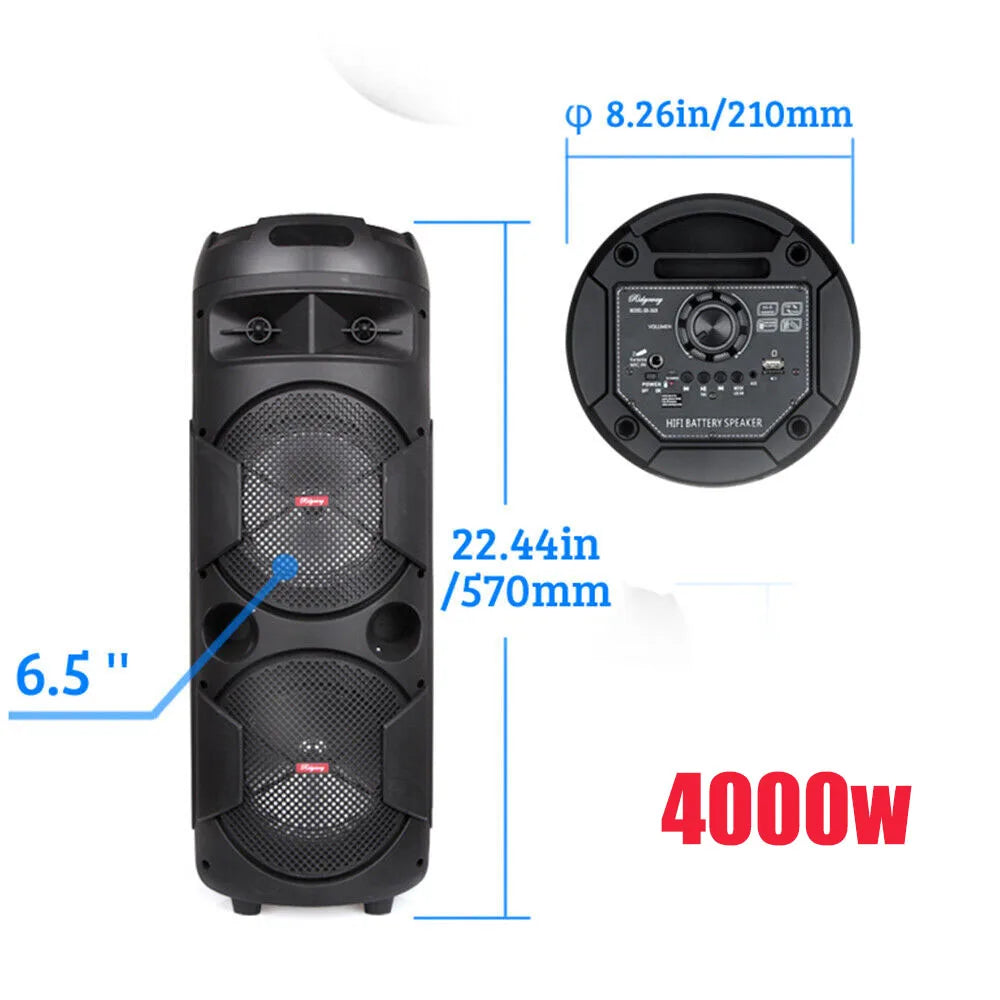 CURUK Portable Bluetooth Party Speaker With Bass And RGB Lights