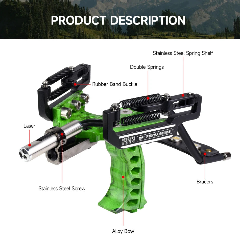 Powerful Laser Slingshot for Outdoor Target Practice
