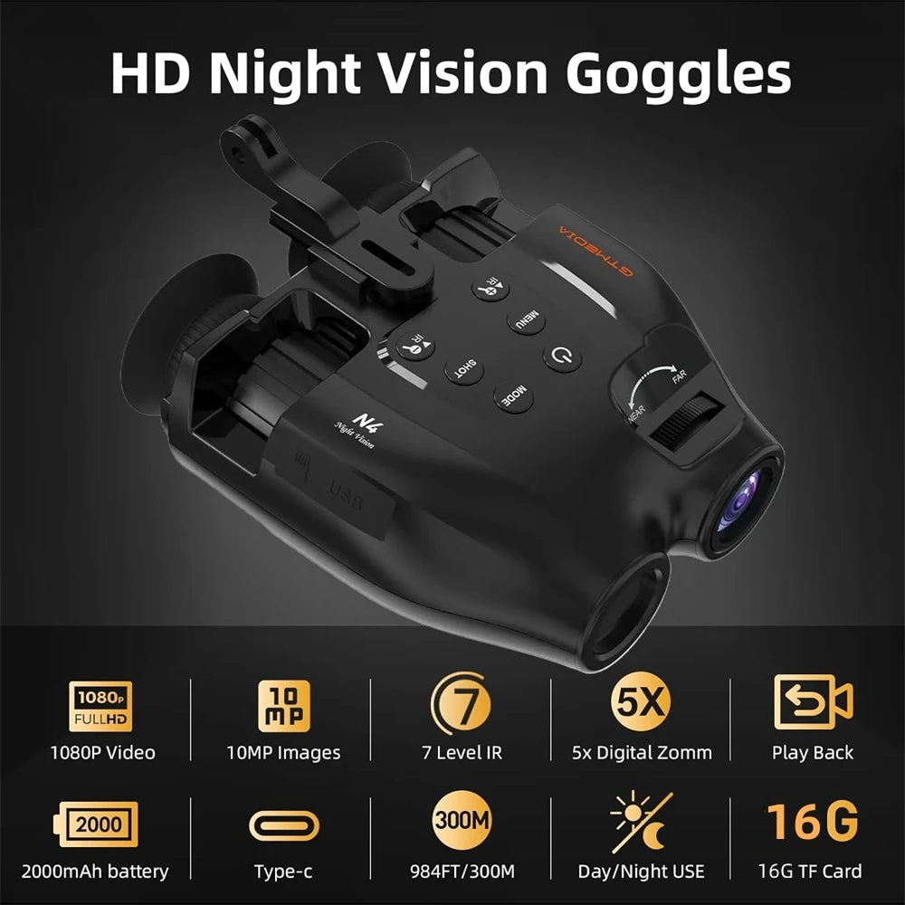 GTGUARD Digital Night Vision Binoculars for Hunting and Outdoor Use
