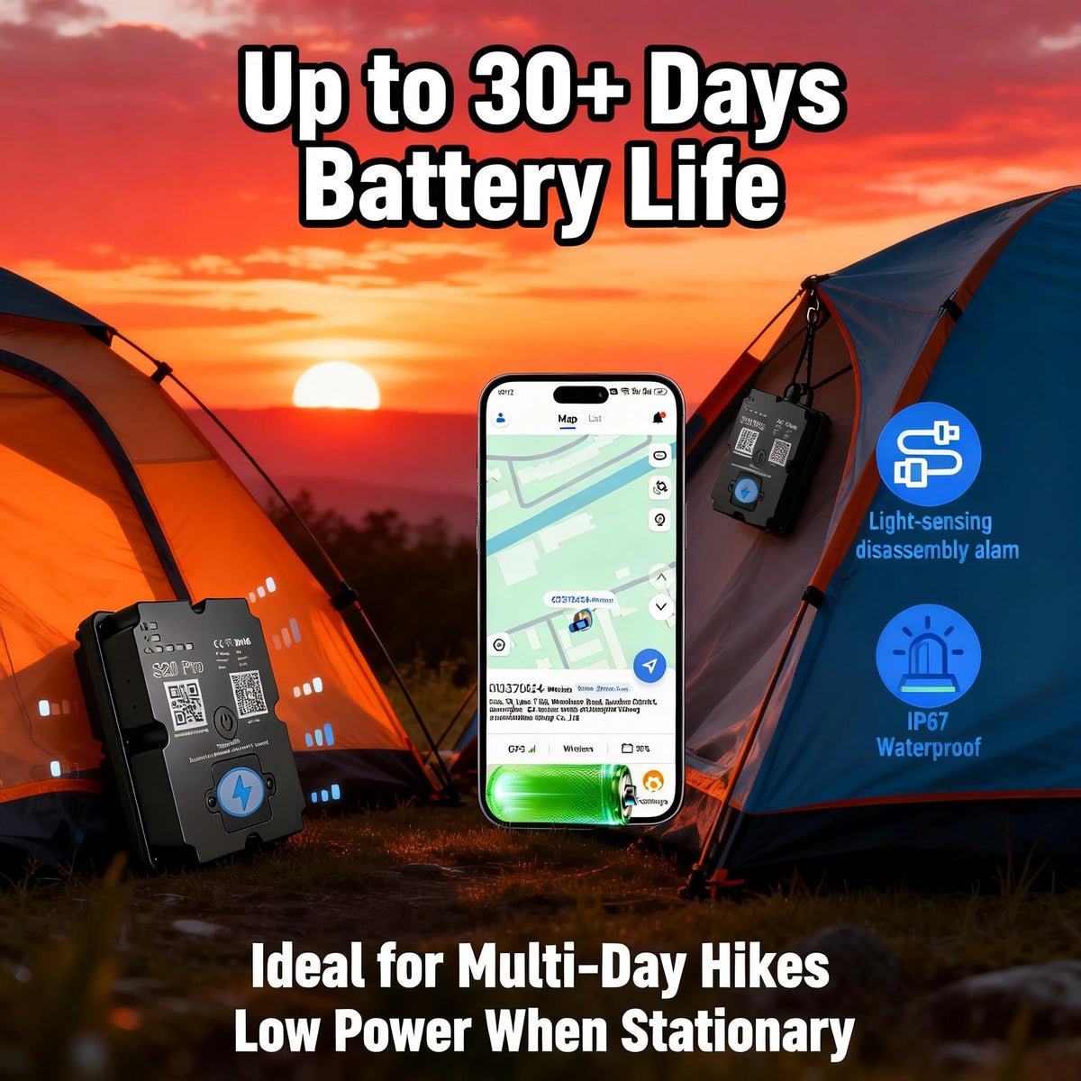 Wanwaytech 4G GPS Tracker With SOS For Outdoor Adventures