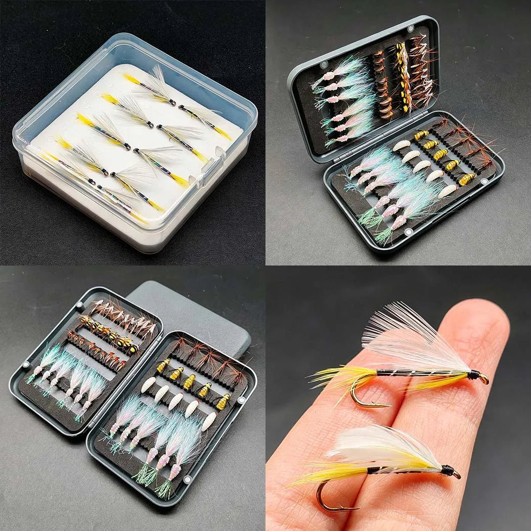 Fly Fishing Flies for Trout and Salmon Dry Wet Nymphs