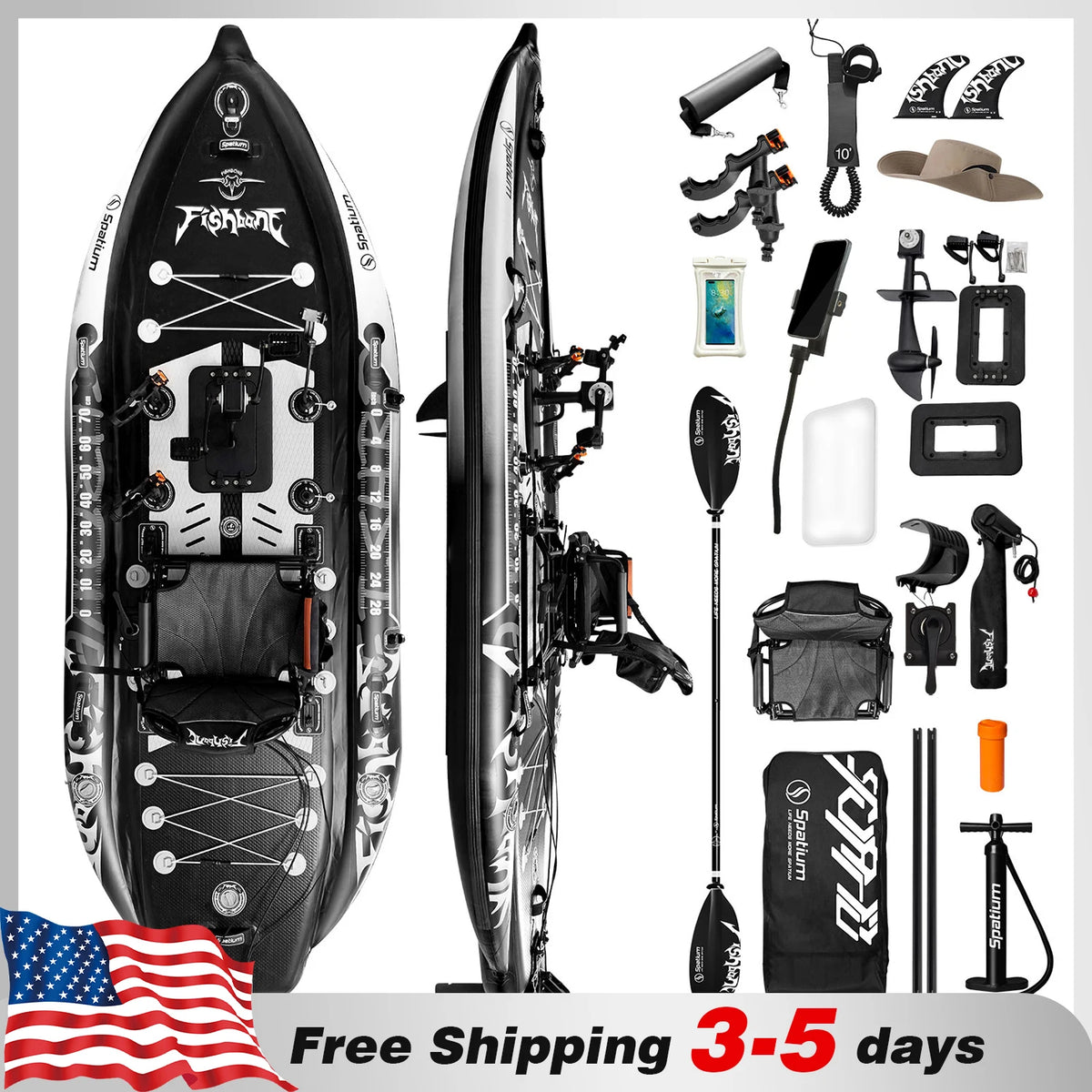 Spatium Pedal Drive Sit On Top Fishing Kayak