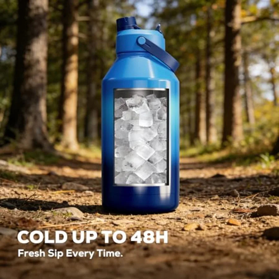 Insulated Water Bottle With Straw And Spout Lid, Leakproof, BPA Free