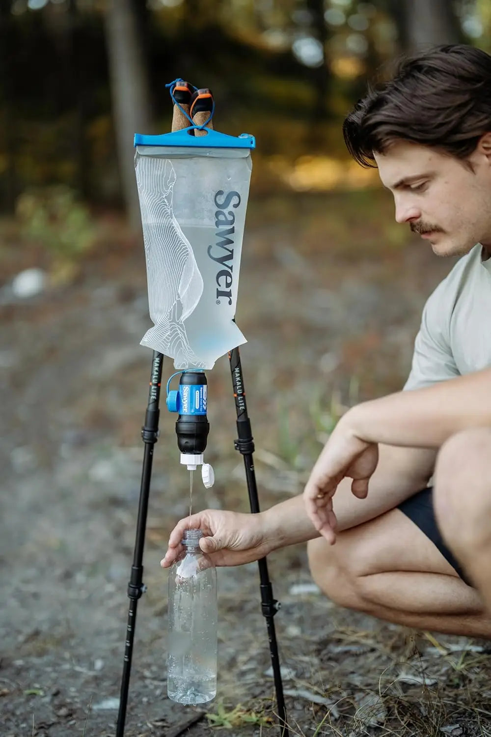 Portable Squeeze Water Filtration System for Outdoor Adventures