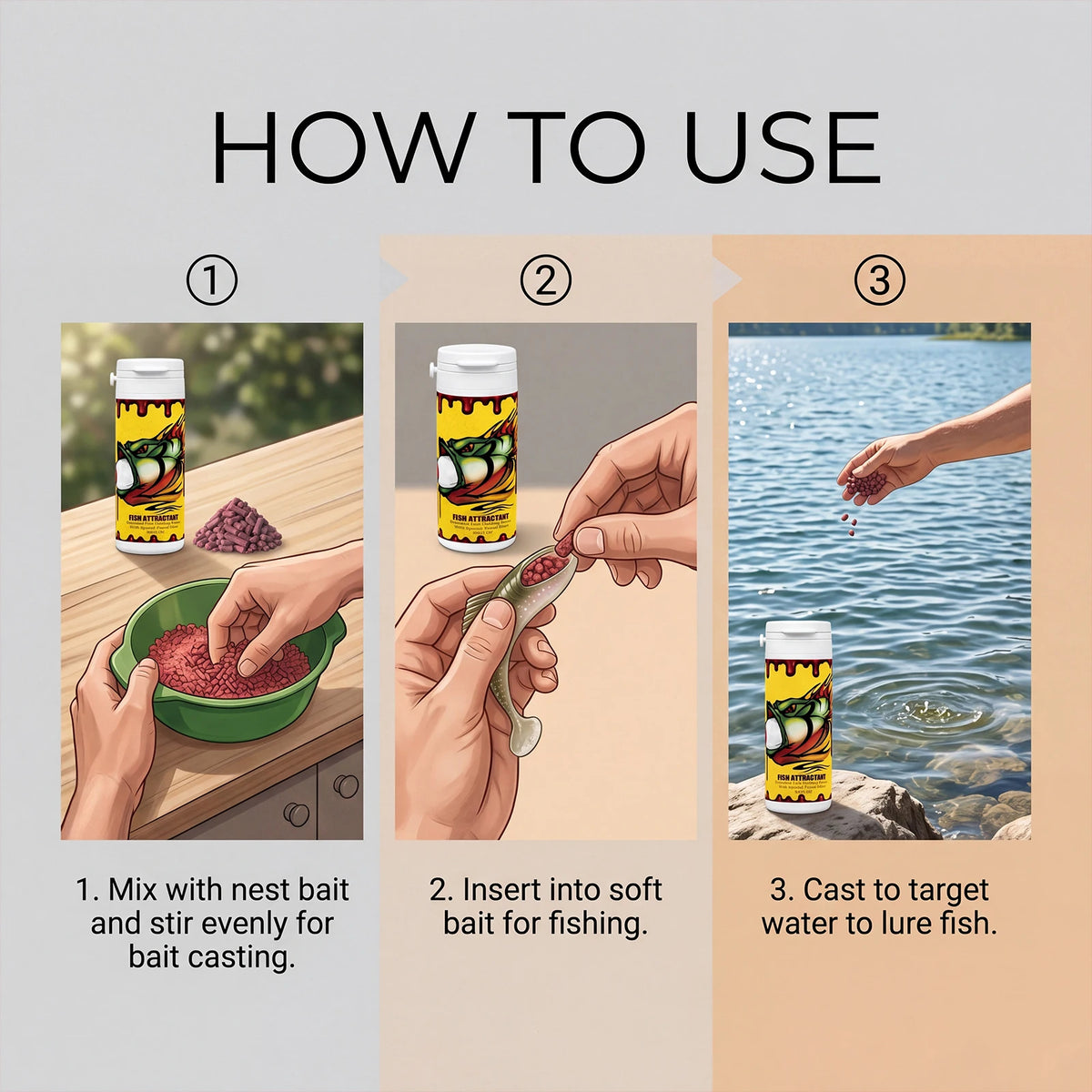 Freshwater Fishing Bait Attractant With Strong Fish Luring Scent
