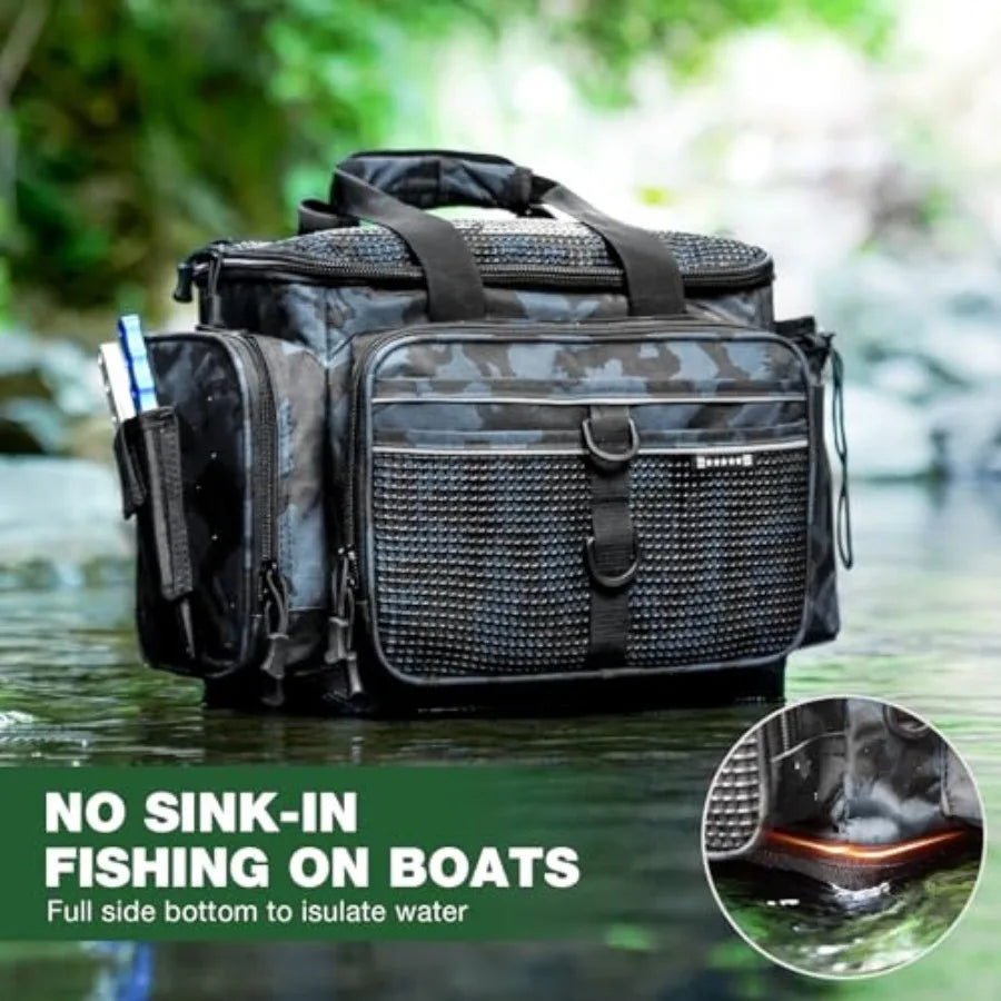 Waterproof Fishing Tackle Box Organizer With Removable Dividers