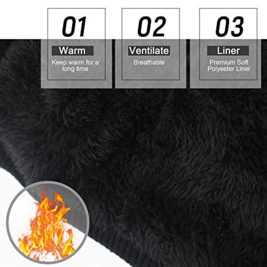 Rechargeable Heated Knit Beanie Hat For Outdoor Activities