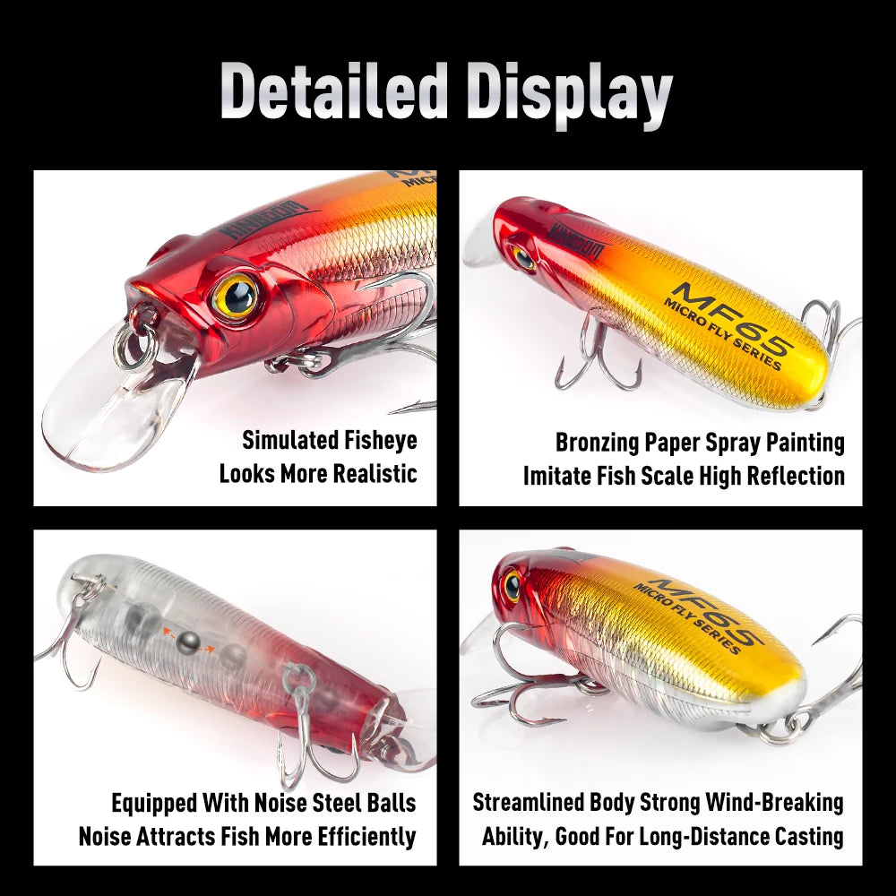 Kingdom Sinking and Floating Minnow Fishing Lures for Bass