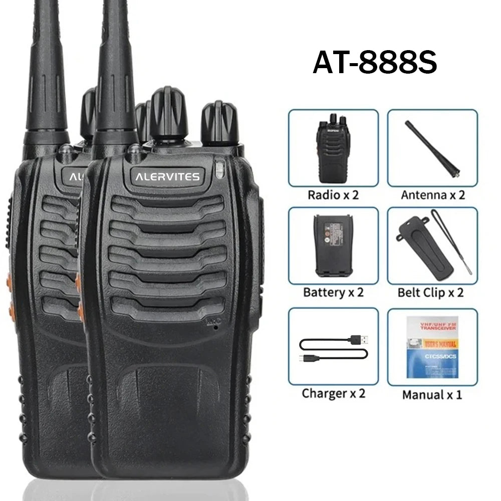 ALERVITES AT-888S Two Way Radio With Noise Reduction