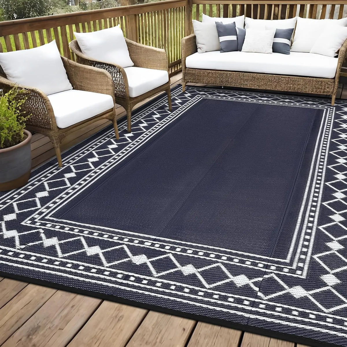 Garvee Washable Waterproof Flocked Polyester Area Rug