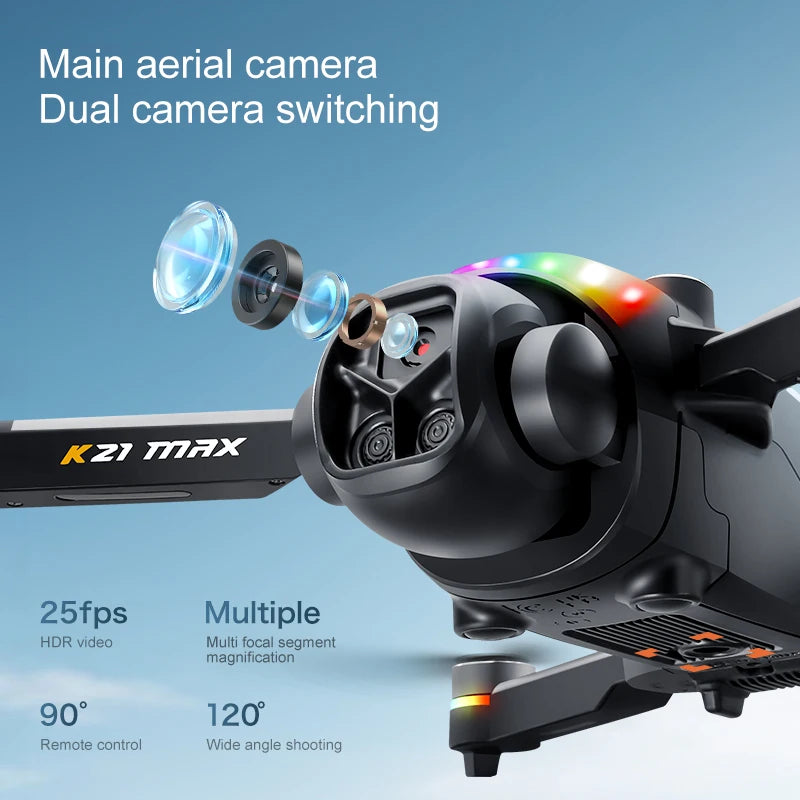ZNLYRION K21MAX Foldable Brushless Camera Drone With Screen Remote