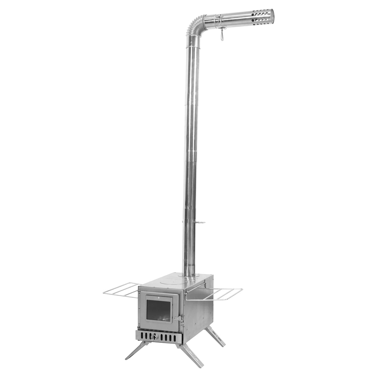 Portable Wood Burning Tent Stove With Chimney Pipes