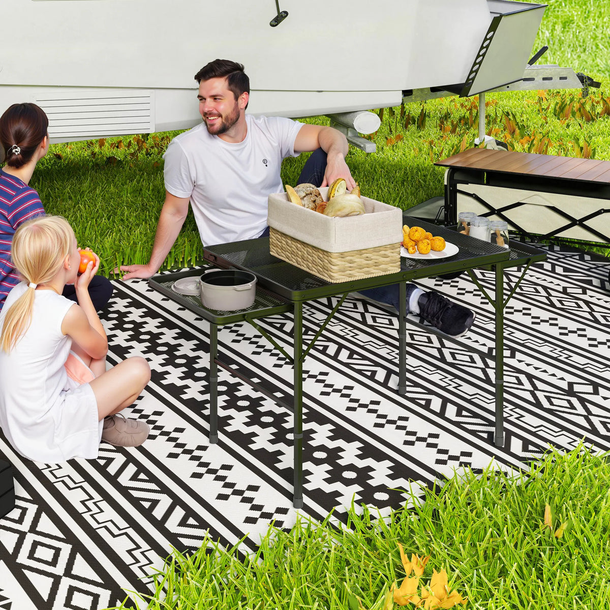 Outsunny Portable Folding Camping Grill Table