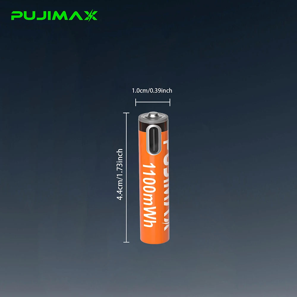 PUJIMAX USB-C Rechargeable Lithium-Ion Batteries for Everyday Devices
