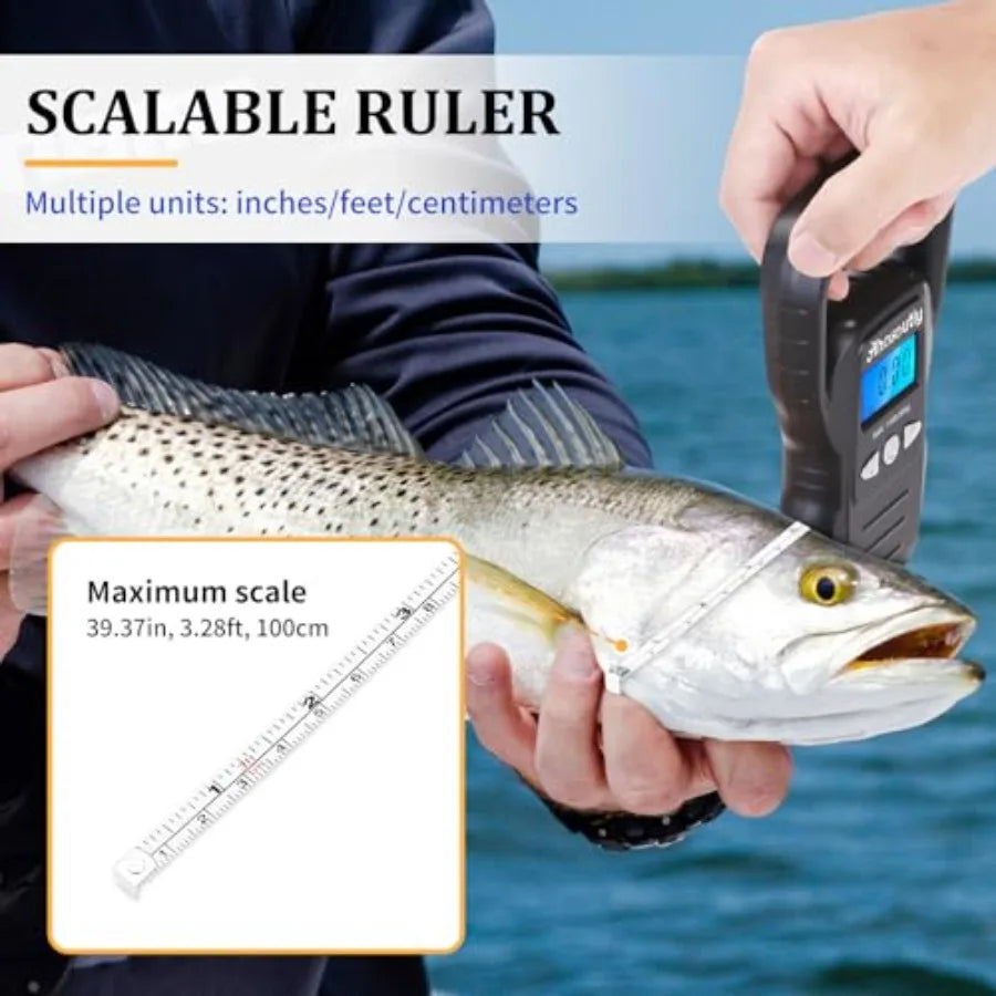 Digital Hanging Fish Scale With Backlit Lcd Display