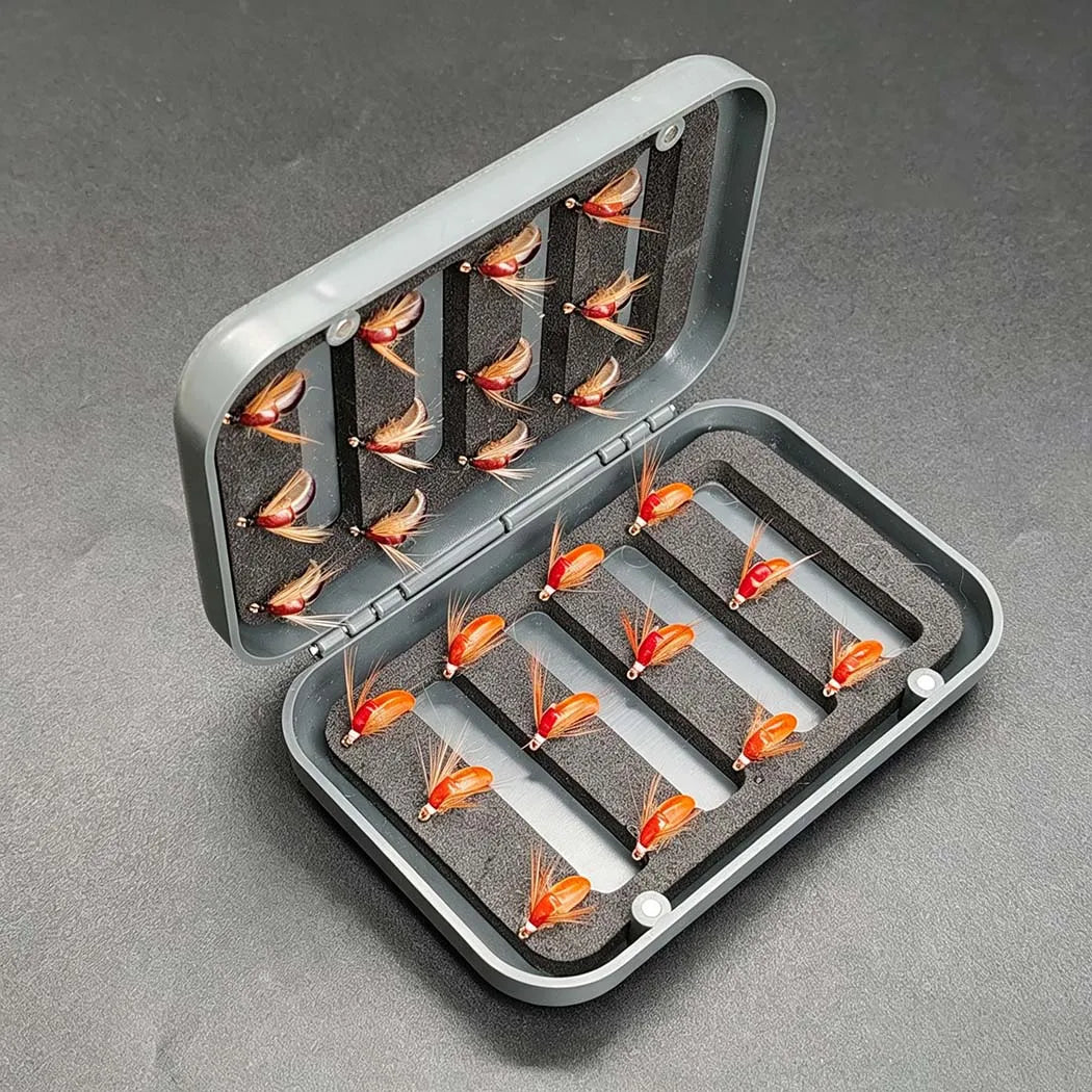 Wet Dry Fly Fishing Set With Nymphs And Two Boxes