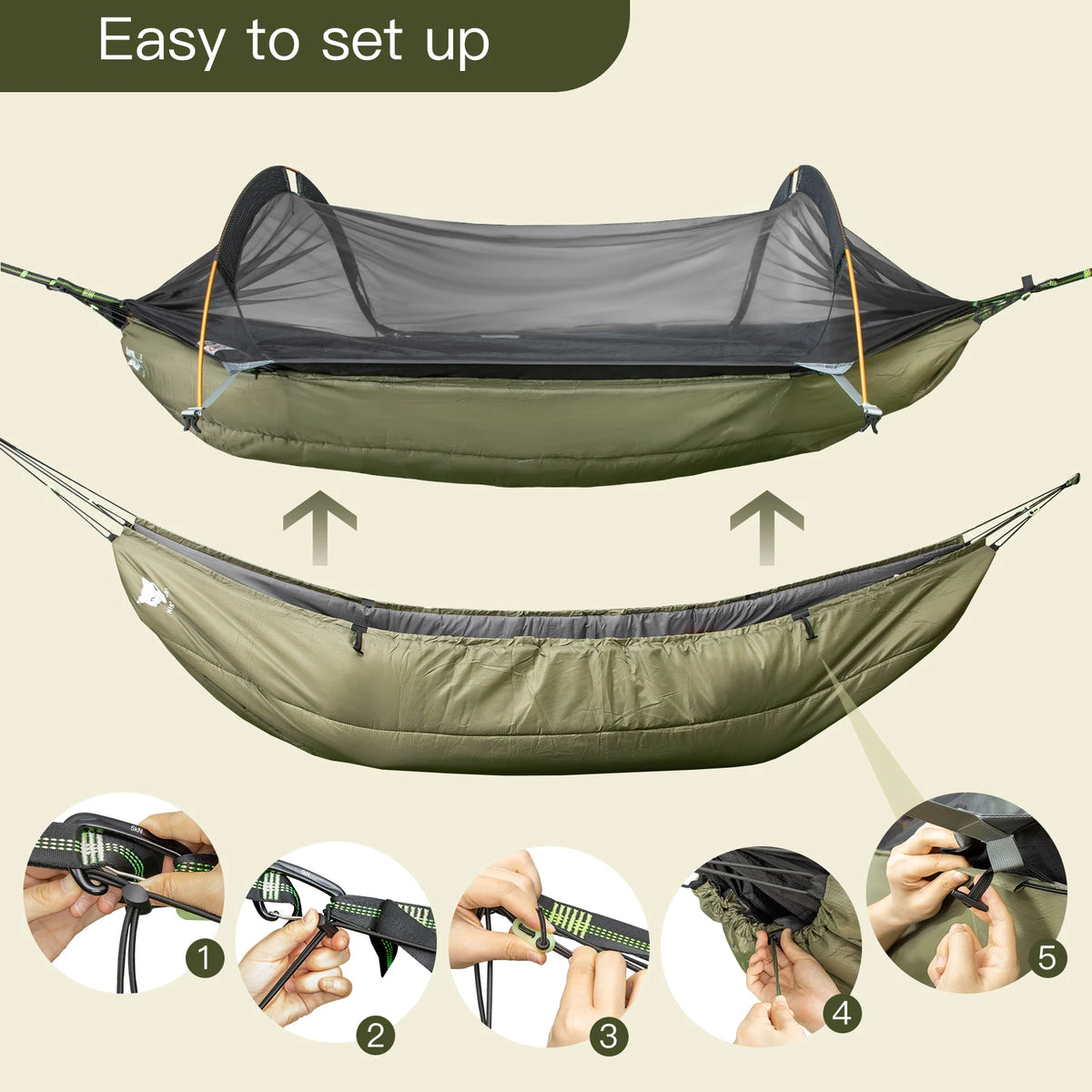 Night Cat Hammock Underquilt Insulated Sleeping Blanket for All Seasons