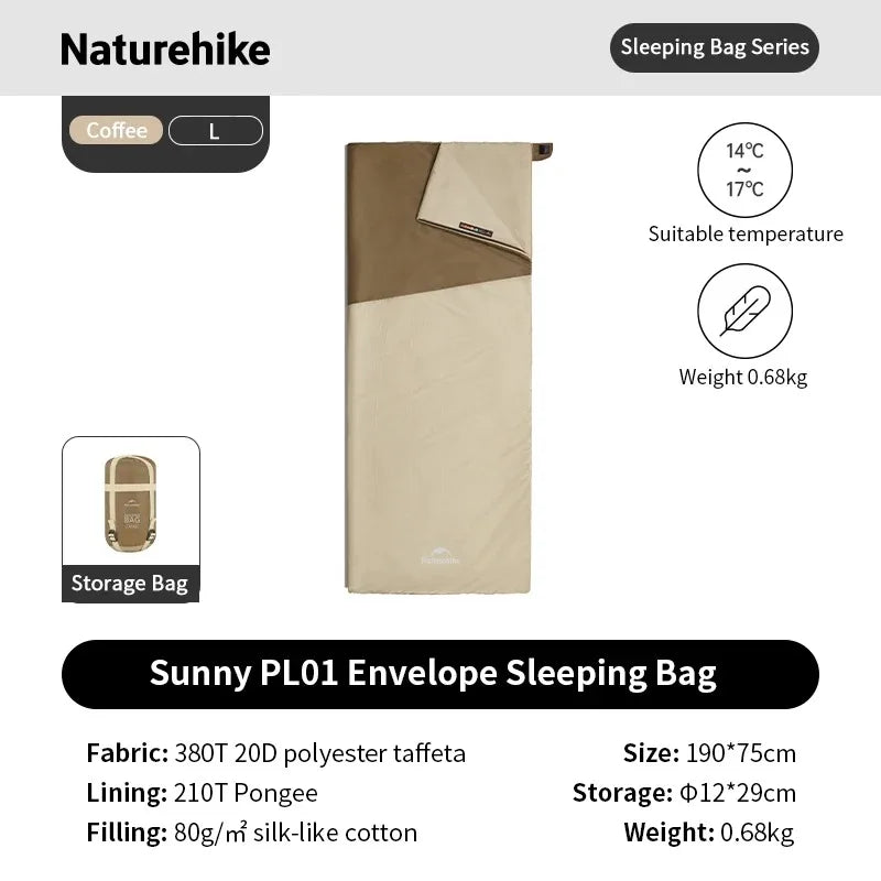 Naturehike Lightweight Envelope Sleeping Bag For Outdoor Camping