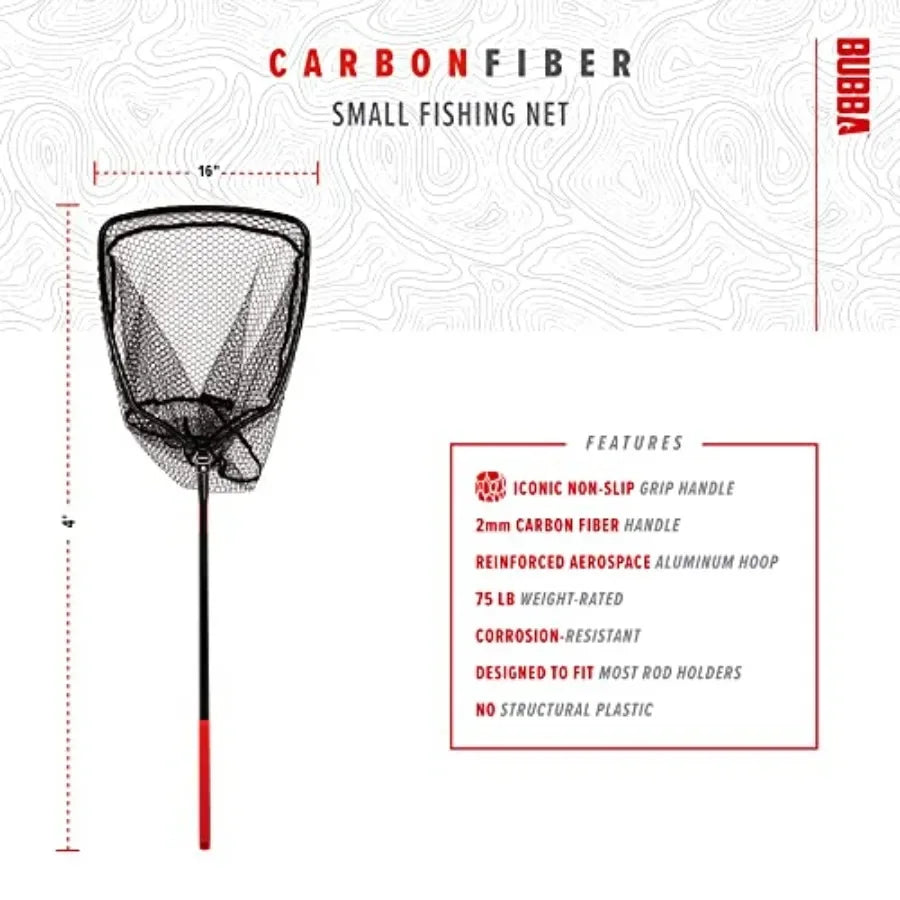 Carbon Fiber Landing Net Non-Slip Grip Handles For Fishing