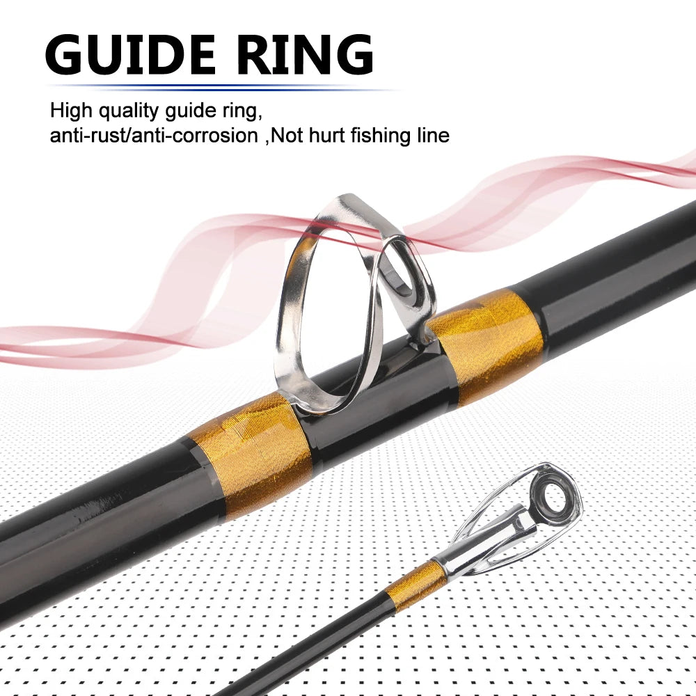 AIXIYIYI Heavy Duty Saltwater Spinning Jigging Fishing Rod