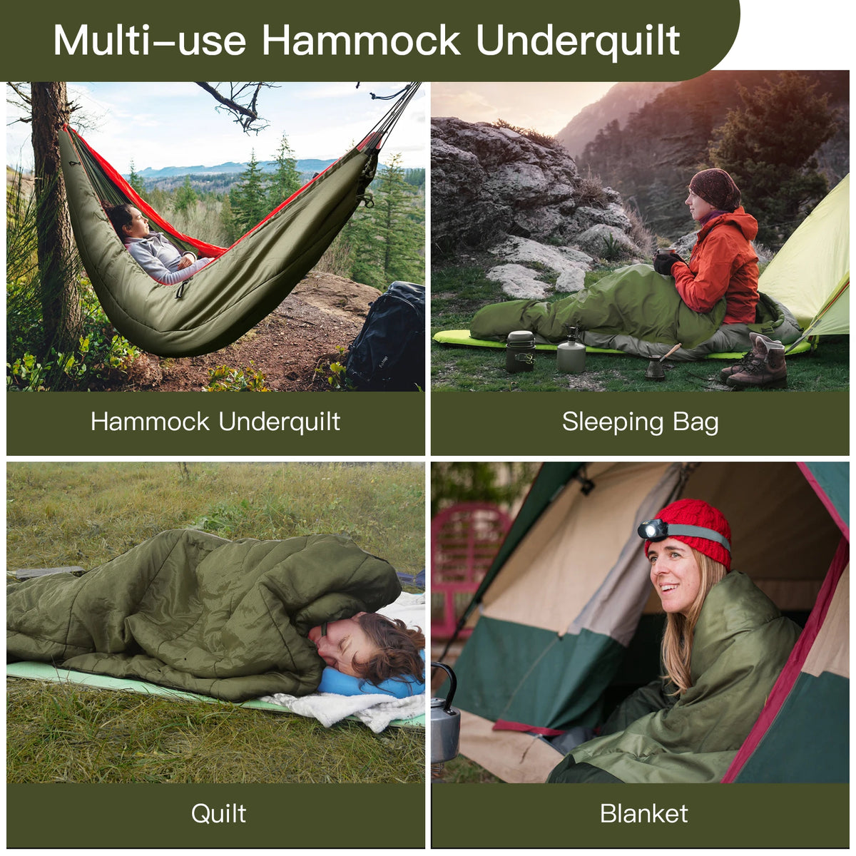Night Cat Hammock Underquilt Insulated Sleeping Blanket for All Seasons