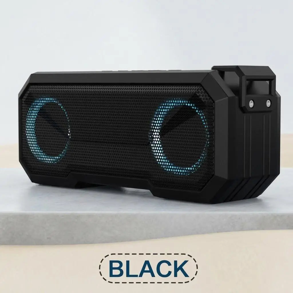 STONEGO Waterproof Bluetooth Speaker With LED Light And Stereo Bass