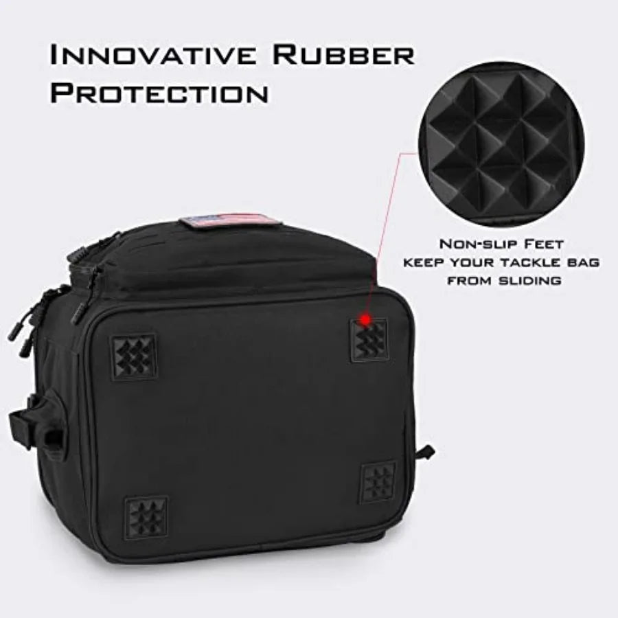 Fishing Tackle Bag With Multiple Trays For Gear Storage