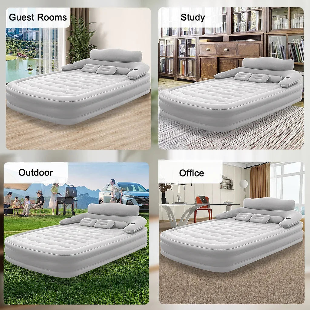 Built In Pump Inflatable Camping Mattress for Indoor Outdoor Comfort