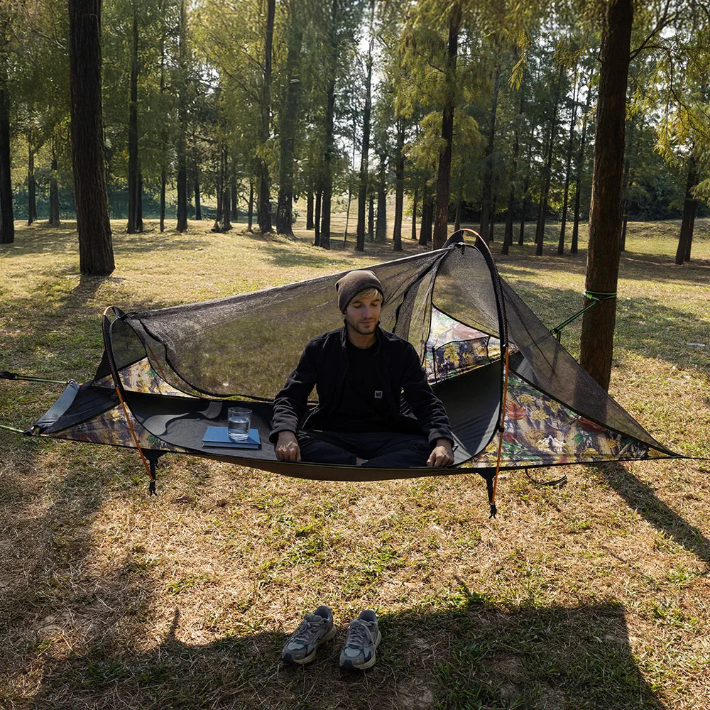 Night Cat Flat Lay Hammock Tent With Mosquito Net