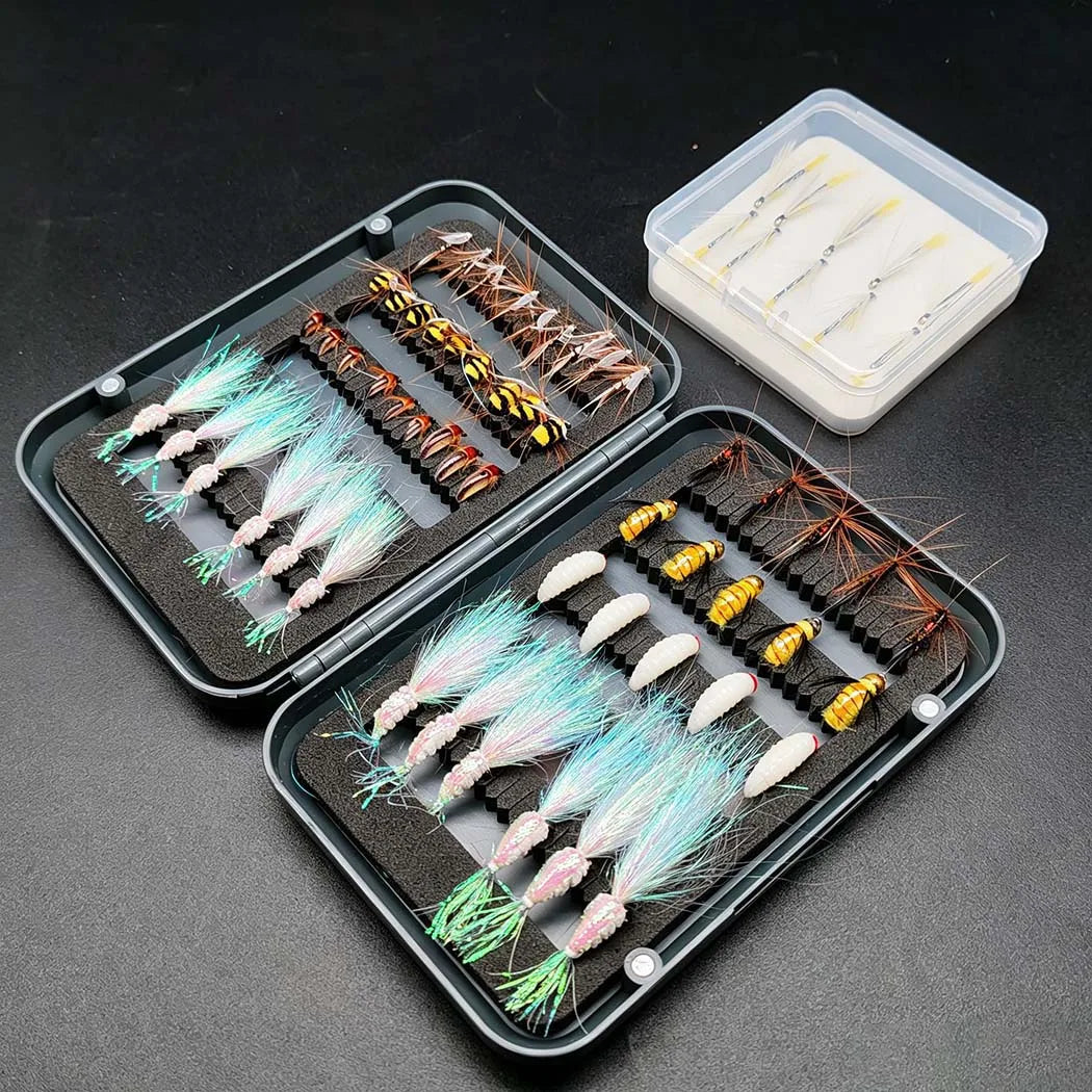 Fly Fishing Flies for Trout and Salmon Dry Wet Nymphs