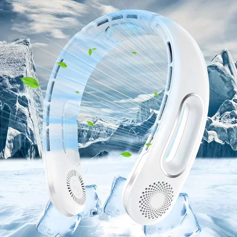 Portable Rechargeable Hands Free Bladeless Neck Fan