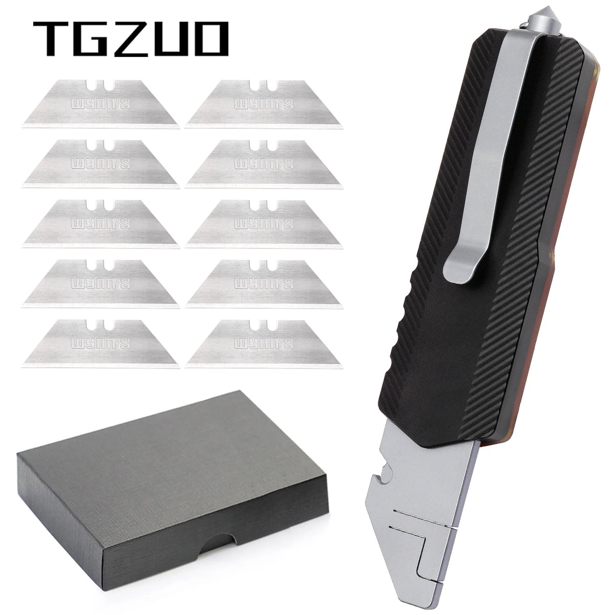 TGZUO Aluminum Alloy Utility Knife With Replacement Blades